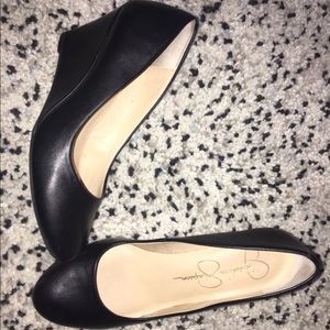 Size 7 1/2 Jessica Simpson Black Wedge heels